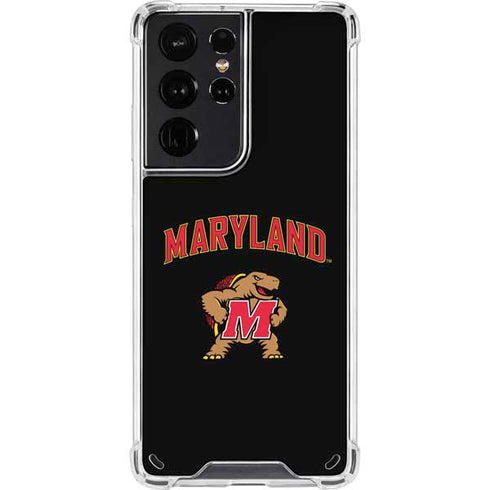 University of Maryland Collegiate Text Galaxy S21 Ultra 5G Clear Case